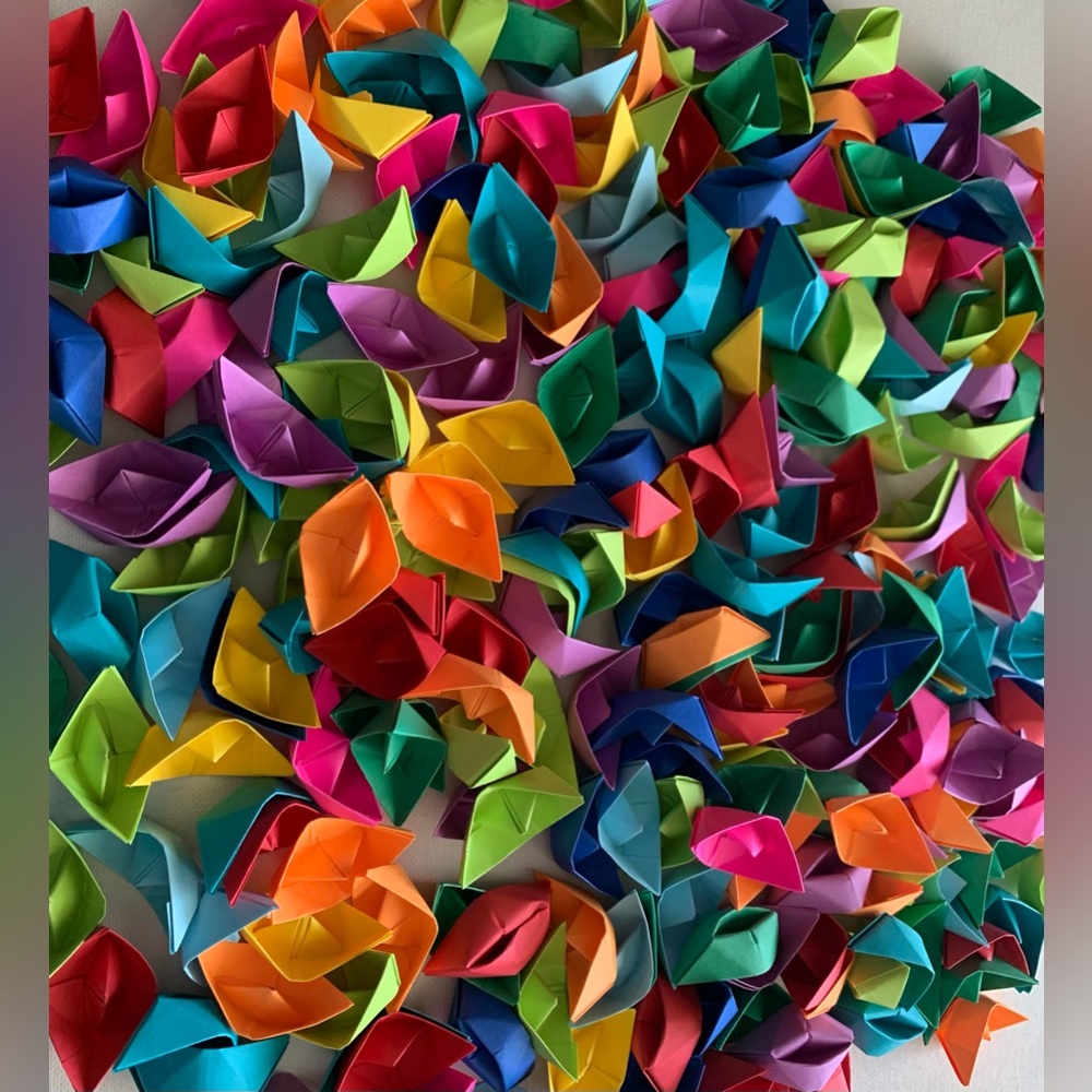 Handmade origami paper boats party table scatter wedding birthday jewelry making